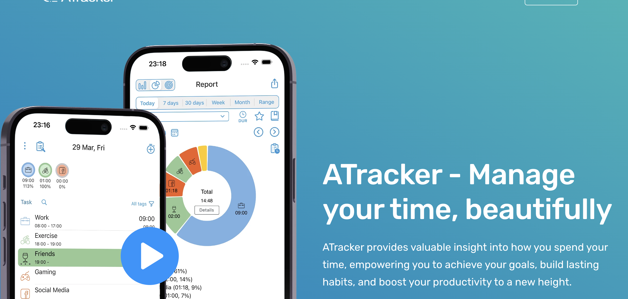 ATracker App Screenshot