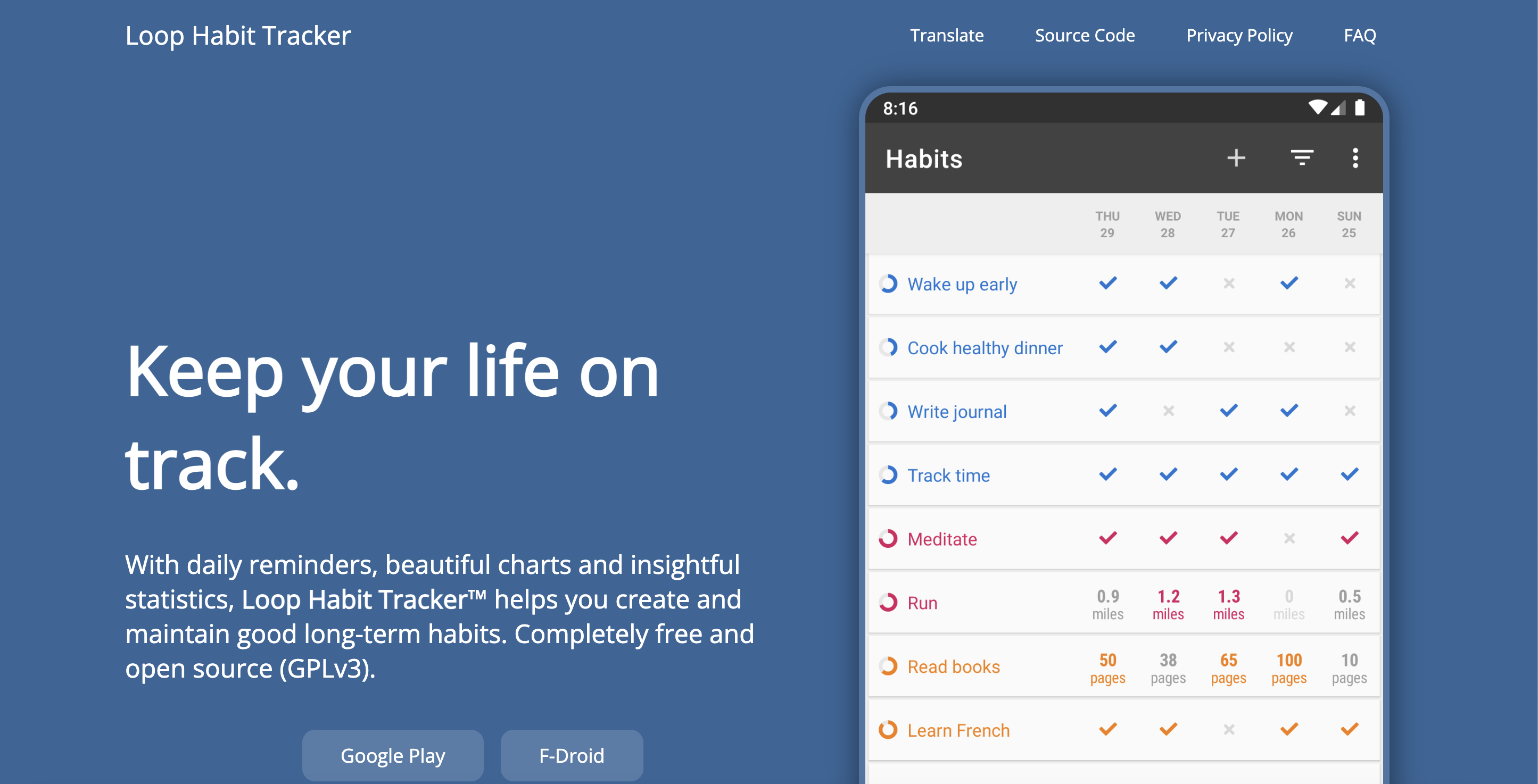 Loop Habit Tracker Screenshot