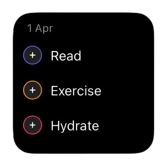 Person using habit tracker