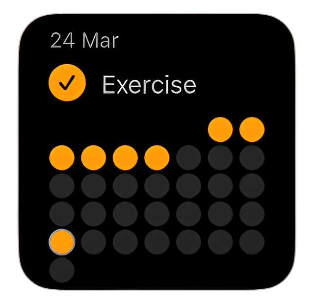 Person using habit tracker