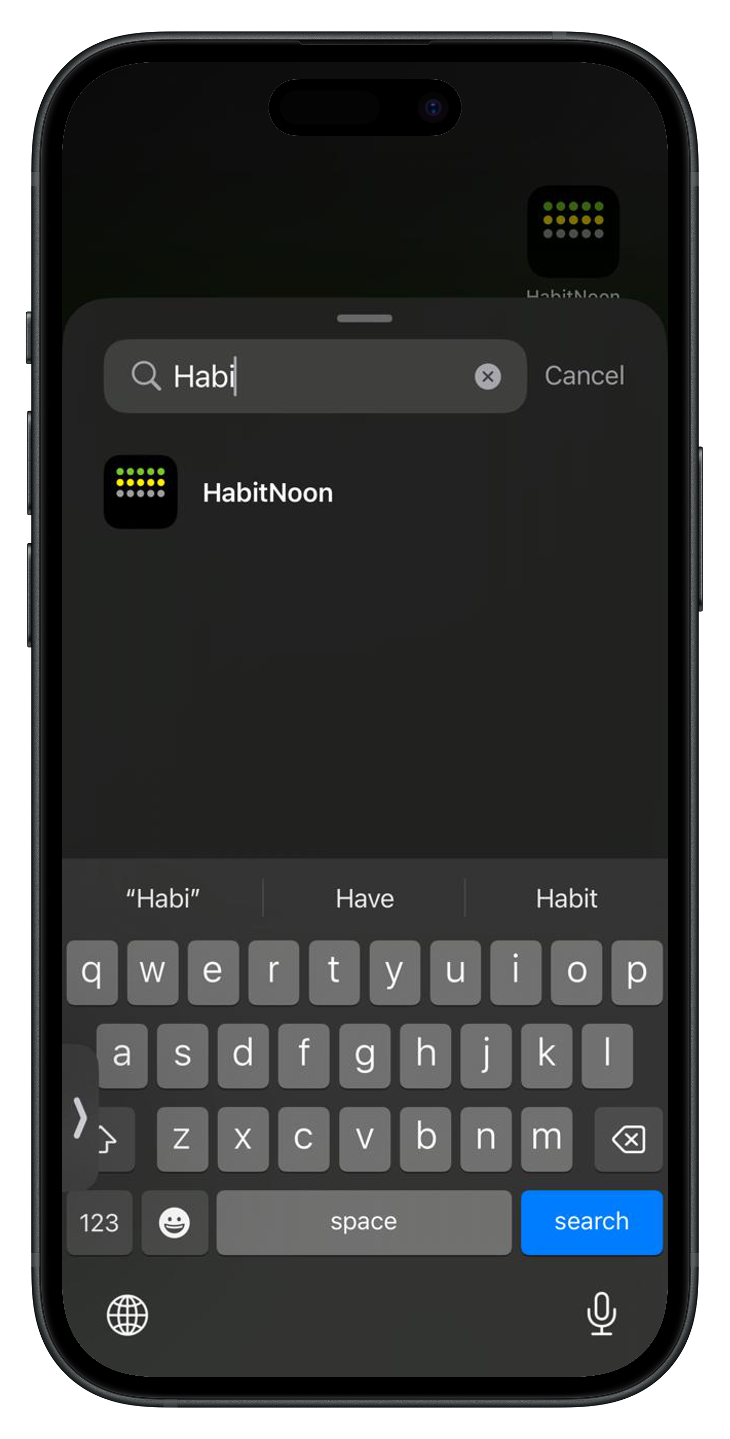 Searching for Habit Noon widgets
