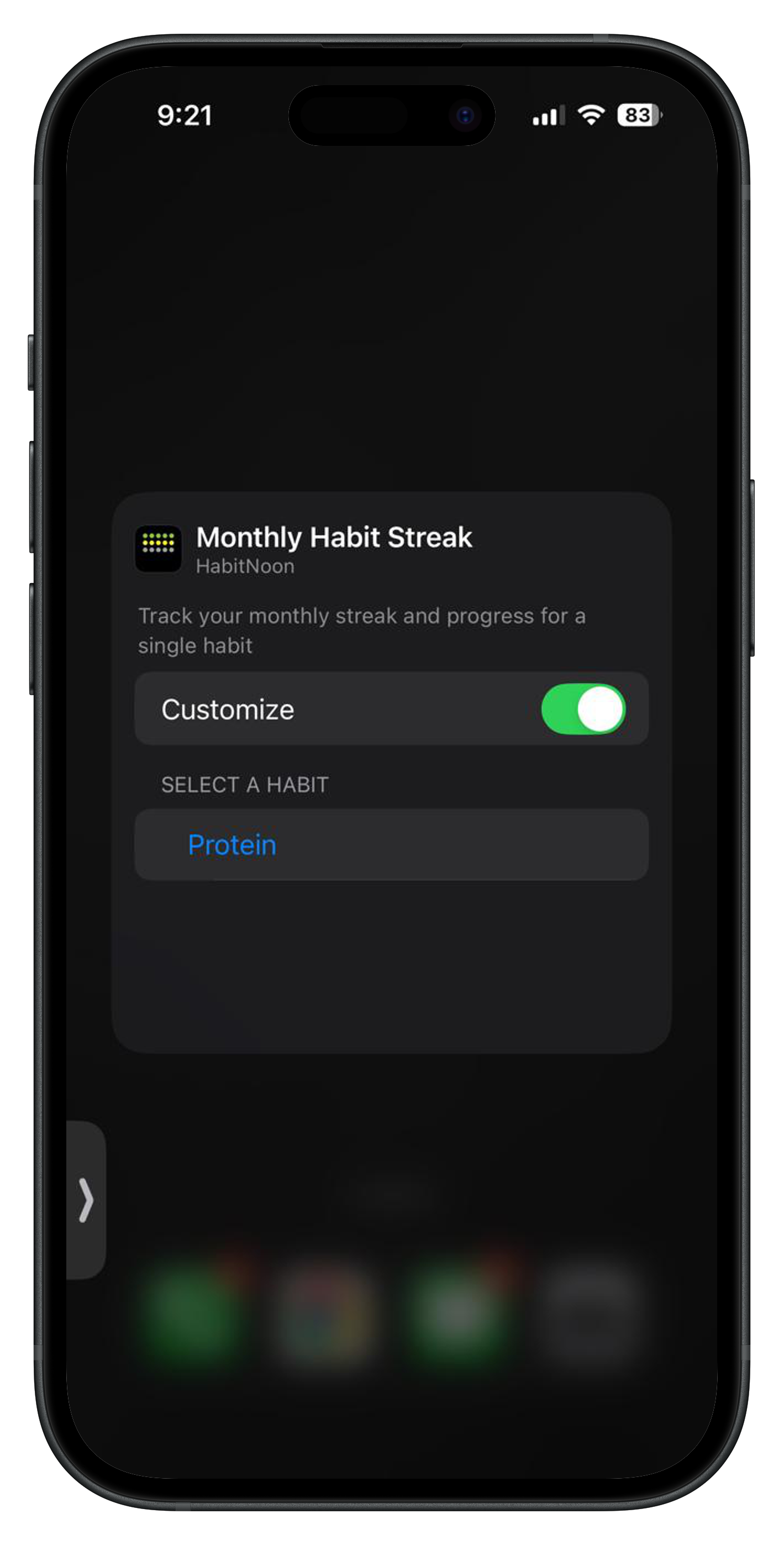 Adding widget to home screen